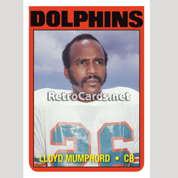 1975T Lloyd Mumphord Miami Dolphins – RetroCards