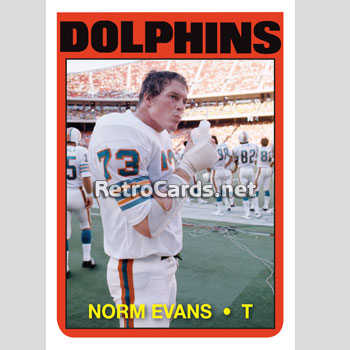 Norm Evans Autographed/ Original Signed 8x10 Photo w/ the Miami Dolphins at  's Sports Collectibles Store