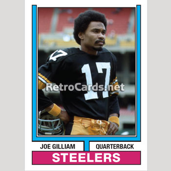 JOE GILLIAM  Pittsburgh Steelers 1974 Away Wilson Throwback NFL