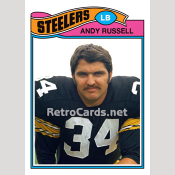 ANDY RUSSELL photo Pittsburgh Steelers in action 1974 (c) 1963-76