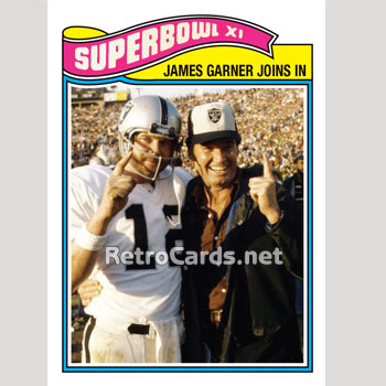 Ken Stabler and James Garner celebrating Oakland Raiders win in super bowl  XI