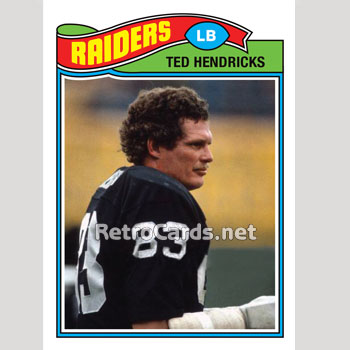 Ted Hendricks Oakland Raiders Corning Print 12x14 LE 