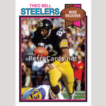 1980 Topps Football Card Theo Bell WR Pittsburgh Steelers sun0139