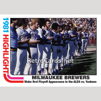 MILWAUKEE BREWERS SIGNED 1982 TEAM 16X20 PHOTO W/ 32 SIGS