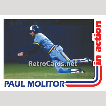 PAUL MOLITOR 1990 KENNER STARTING LINEUP CARD “ROOKIE YEAR” - BREWERS