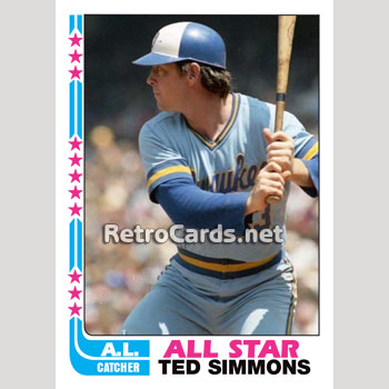 1982 Topps #150 Ted Simmons VG Milwaukee Brewers - Under the Radar