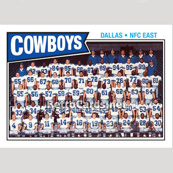 Dallas 1987 Cowboys Team Card Stock 8X10 Photo LIMITED STOCK |