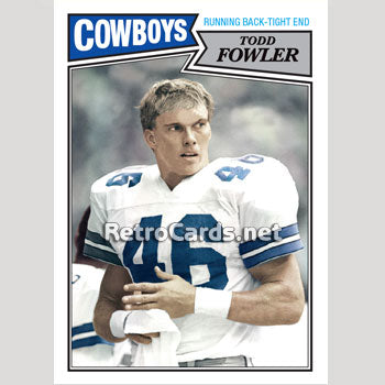 Todd Fowler Original Team Issued Dallas Cowboys 8X10 Photo Comes in Top  Load |