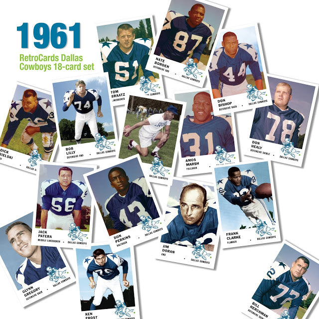 Topps Dallas Cowboys football cards 1961