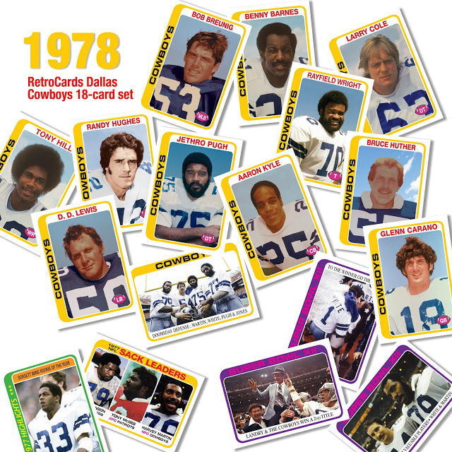 Topps 1978 Dallas Cowboys fantasy cards