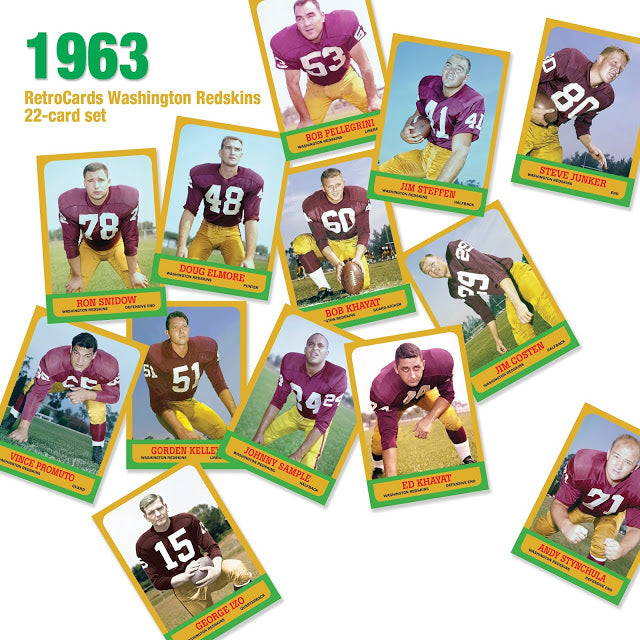 Topps 1963 Washington Redskins, RetroCards, custom cards that never were