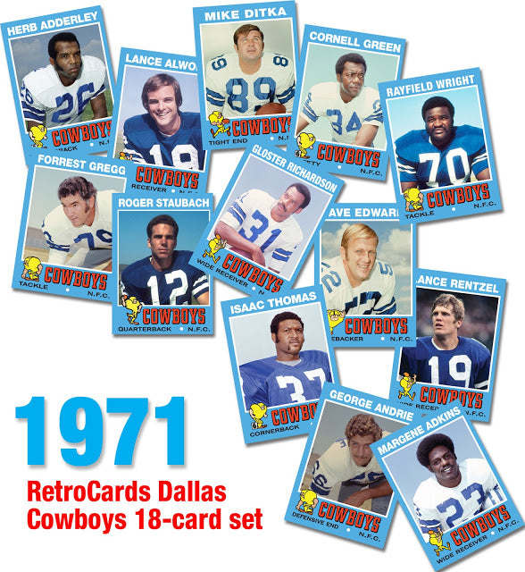 Margene Adkins, Richmond Flowers, Ike Thomas, Gloster Richardson, Roger Staubach, Claxton Welch, Rayfield Wright, Herb Adderley, Lance Alworth, George Andrie, Mike Ditka, Dave Edwards, Cornell Green, Forrest Gregg, Pettis Norman, Jethro Pugh, Lance Rentzel, Don Talbert