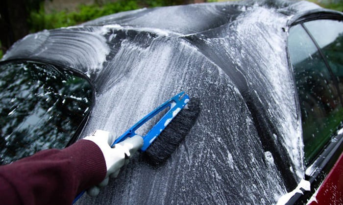 clean and detail a soft top convertible roof car