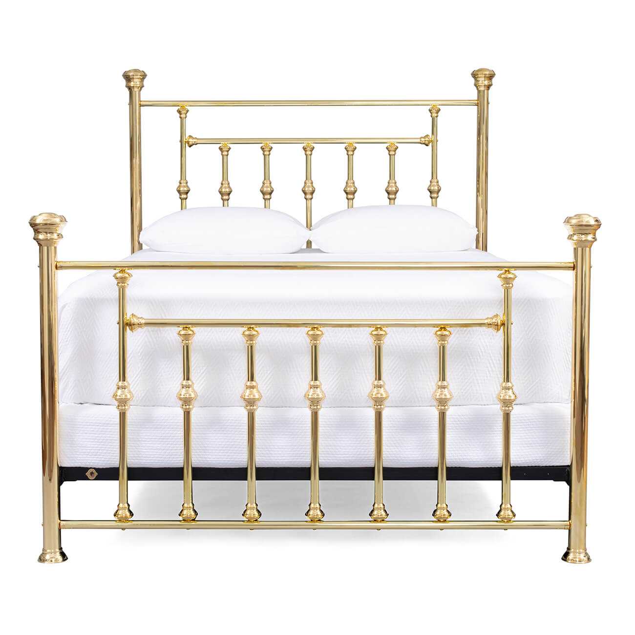 Century Complete Brass Bed, Polished Brass