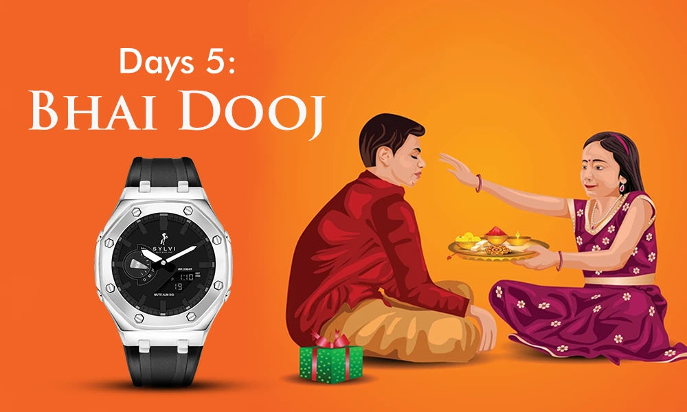 Happy Bhai dooj Celebrate it With Sylvi Rig One O One Silver Watch Gift for Brother