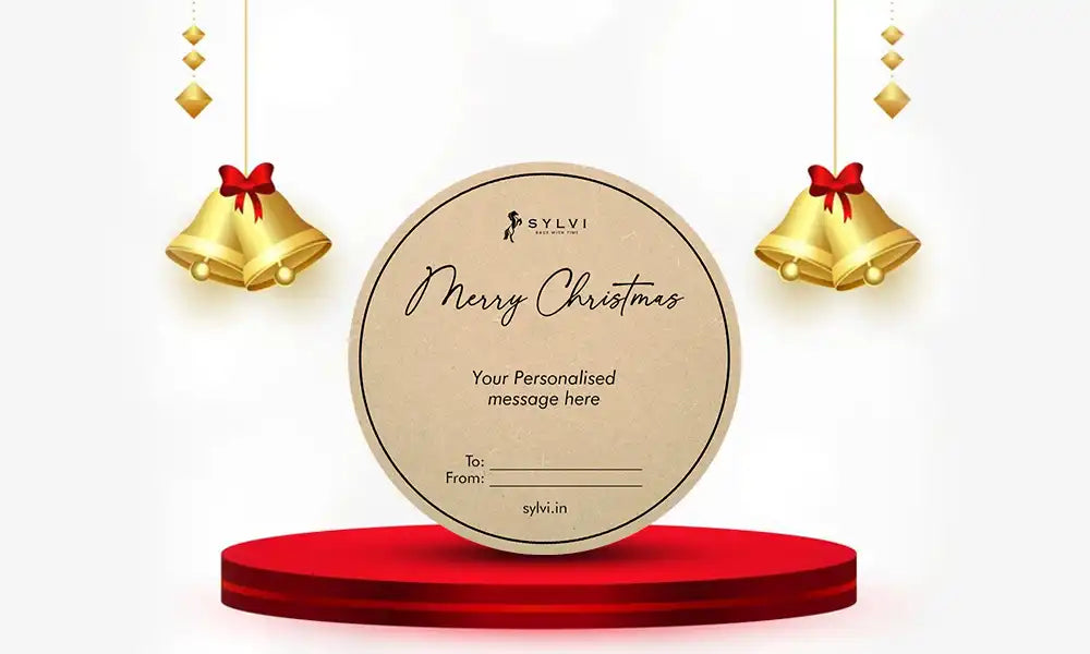 Personalised Card for Merry Christmas with Sylvi Watches for Men