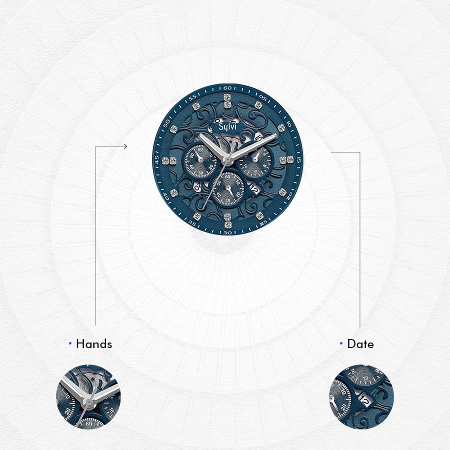 Stunning Dial Timegrapher Blue BL 3 - Chrono Stunning Dial Timegrapher Blue BL 3 - Chrono