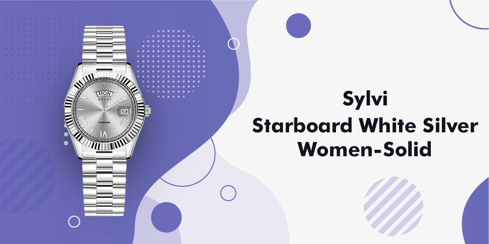 Sylvi Starboard White Silver Solid Women's Analog Watch Banner