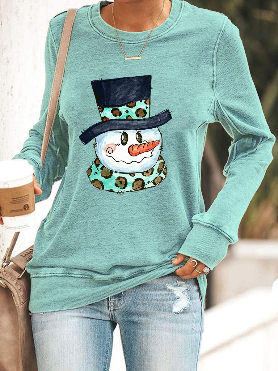 Women's Snowman Head Sweatshirt