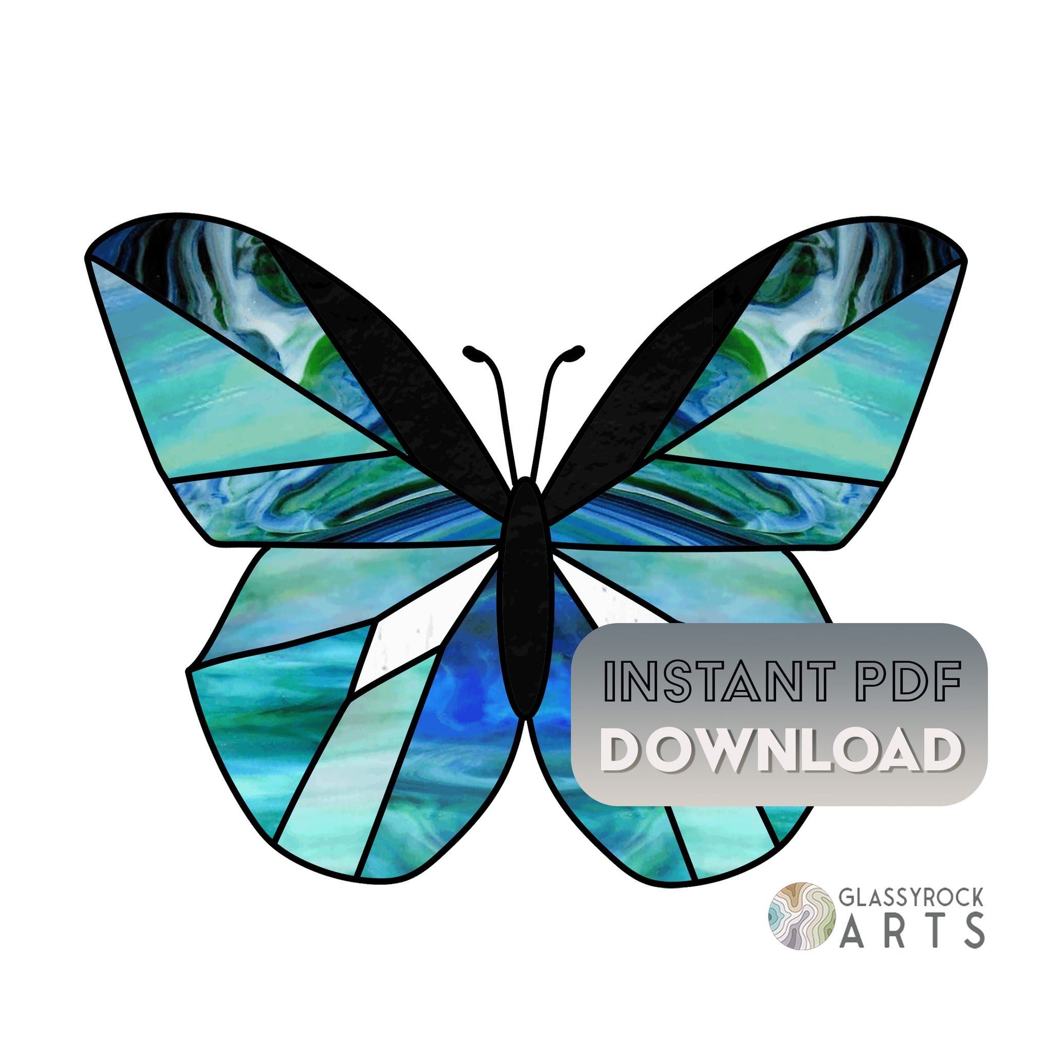 stained glass butterfly designs