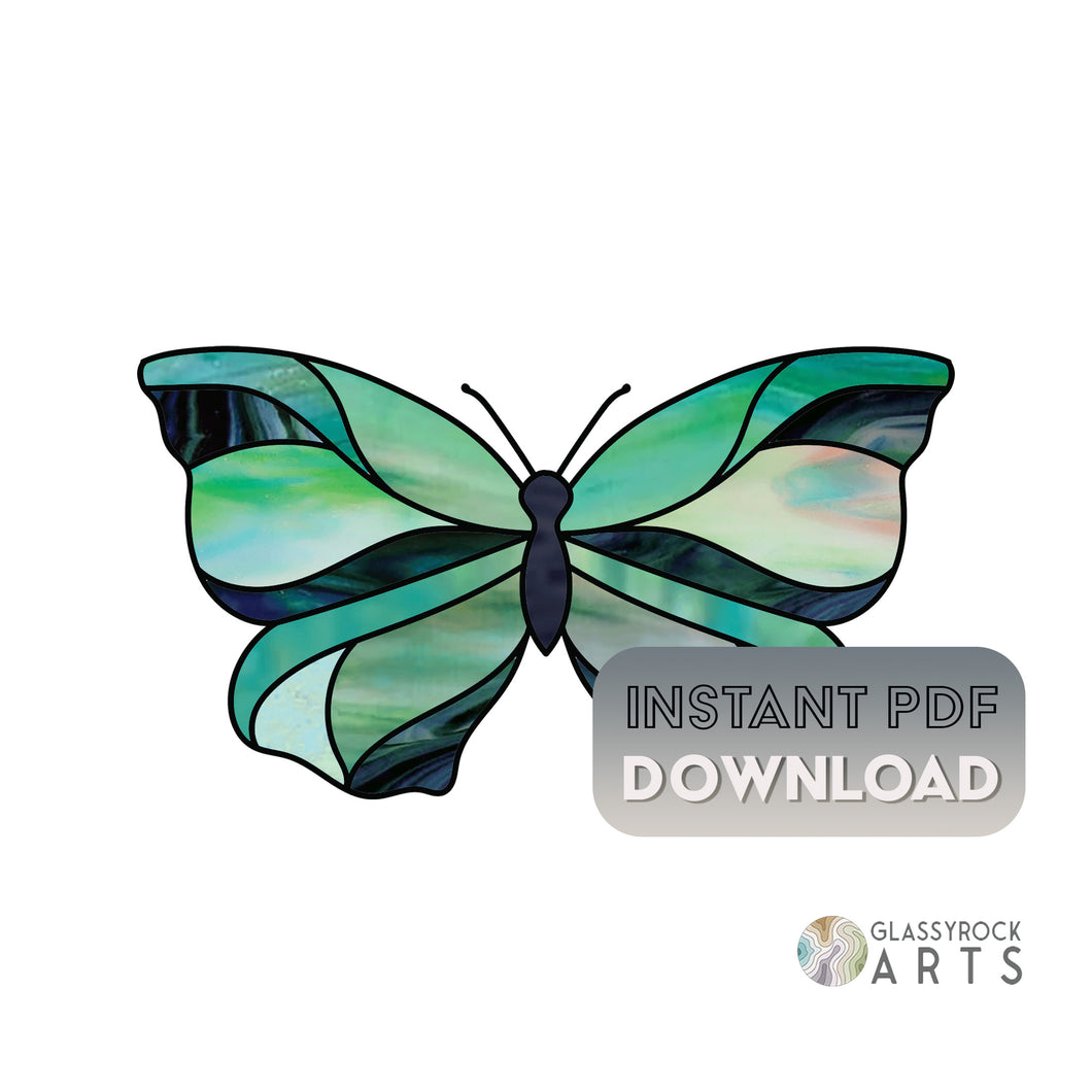 stained glass butterfly designs