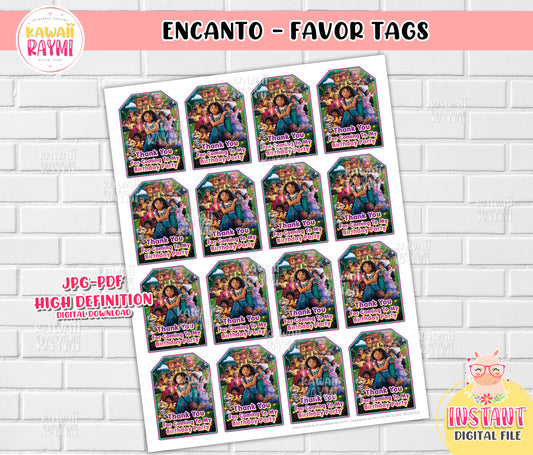 Encanto water bottle label, instant download, encanto birthday