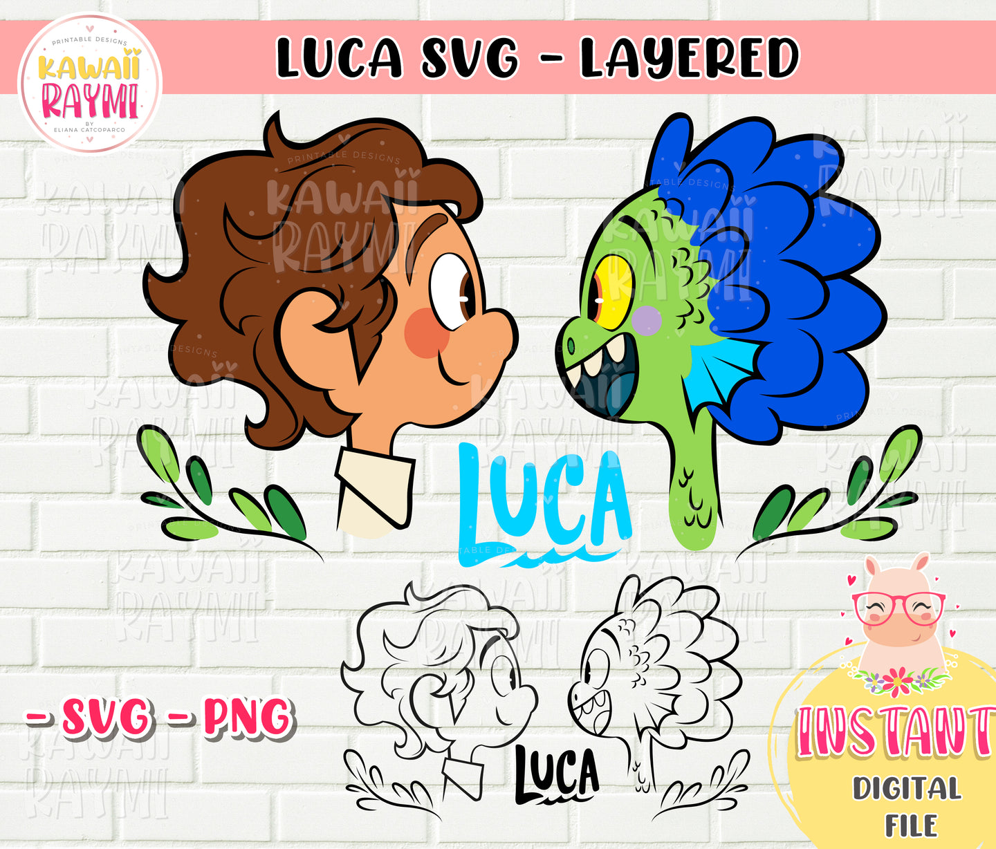 LUCA SVG-PNG - Cut File -Cricut-Luca Disney-Instant Download – Kawaii Raymi