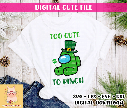 Too Cute To Be Sus Svg Among Us Impostor Crewmate Svg png dxf