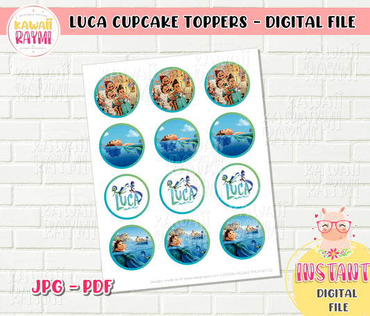 DIGITAL Luca Cake Topper Luca Cake Decoration Luca Party Luca