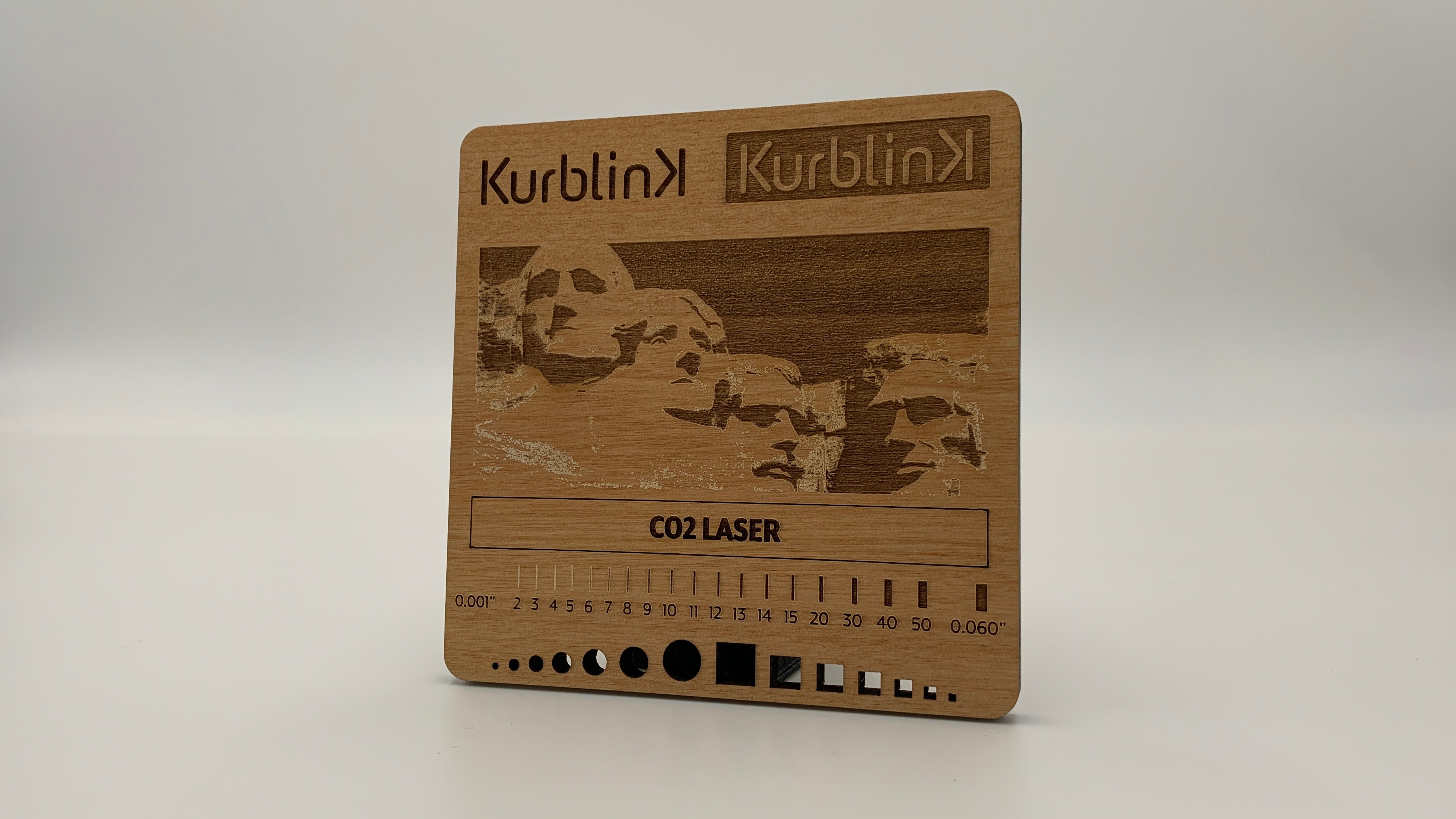 Solid wood laser cut and engraved by kurblink