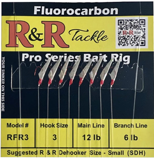 R&R Tackle - RF7 BAIT RIGS - 8 (SIZE 7) HOOKS WITH FISH SKIN & RED HEA –  Paradise Tackle Co