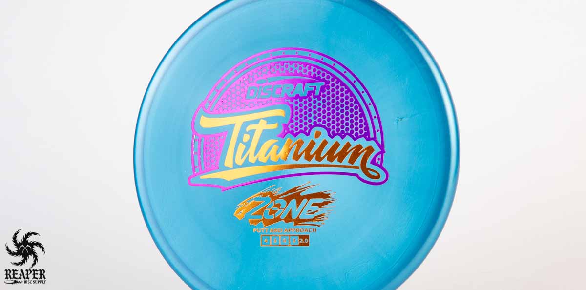 A Blue and Magenta Discraft Zone Approach Disc