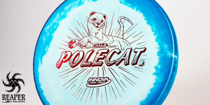 An Innova Halo Polecat Disc with studio lighting