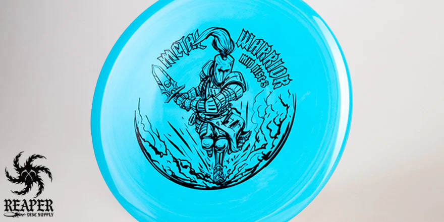An Innova Star Metal Warrior Mid Disc3 disc with white background