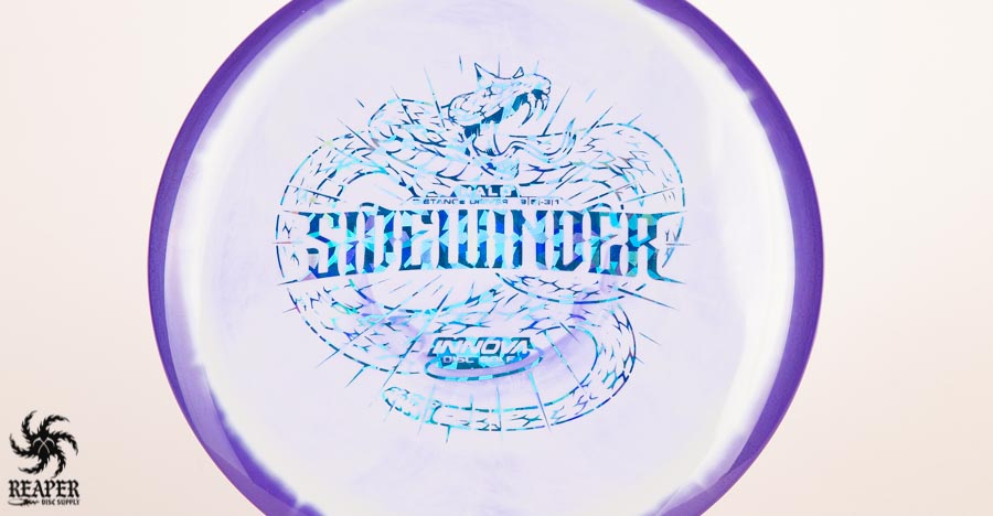 Sidewinder disc on a white or grey background