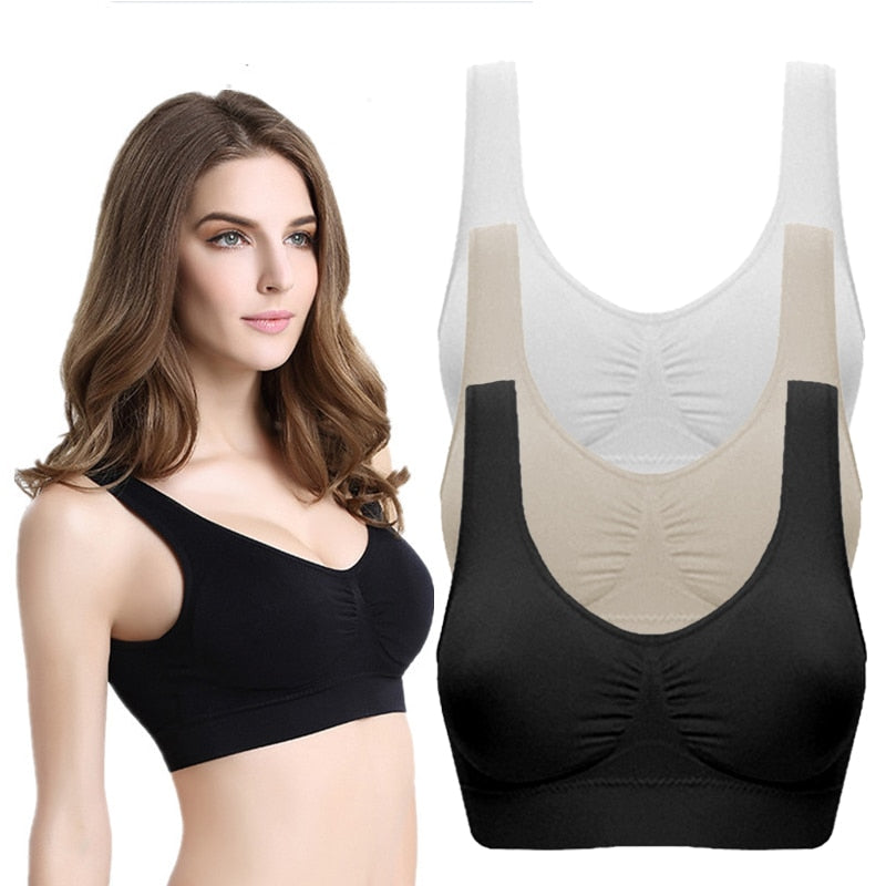 Women Sports Bra Racerback Seamless Wireless Bras Sleep Top