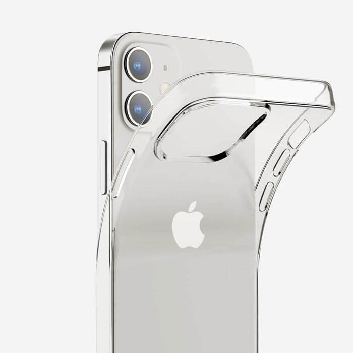 Funda de silicona ultrafina iPhone 12 Mini (transparente) 