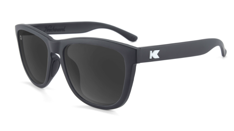 Knockaround Torrey Pines Sunglasses Matte Black On Black / Polarized Smoke