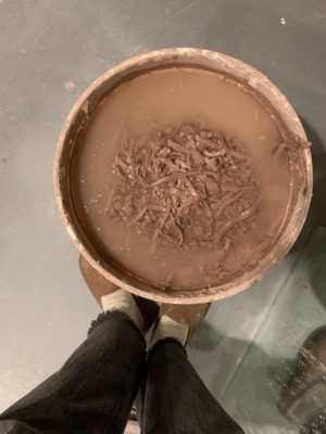 5 gallon bucket of clay slop