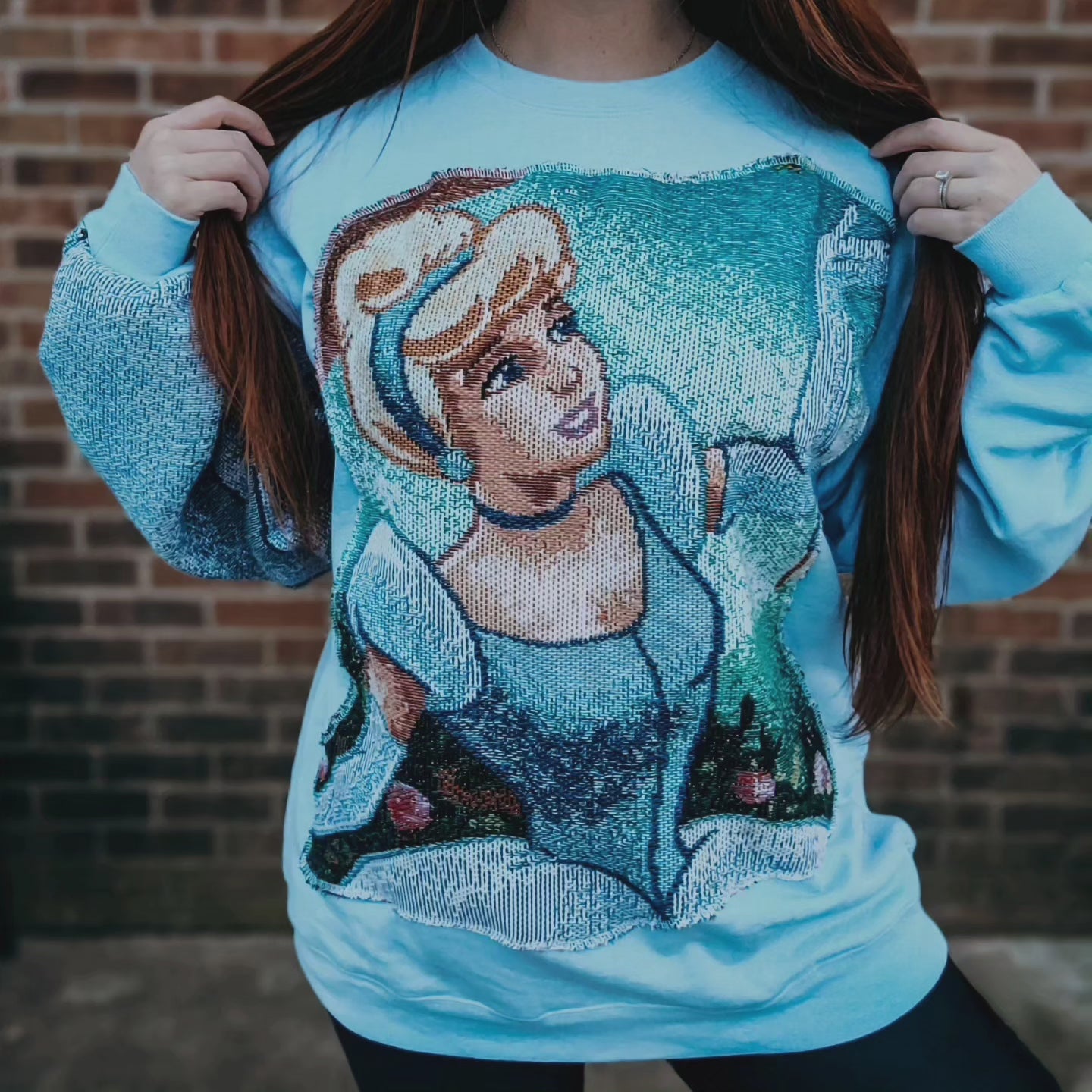 💙 Cinderella 90s Tapestry Blanket Crewneck