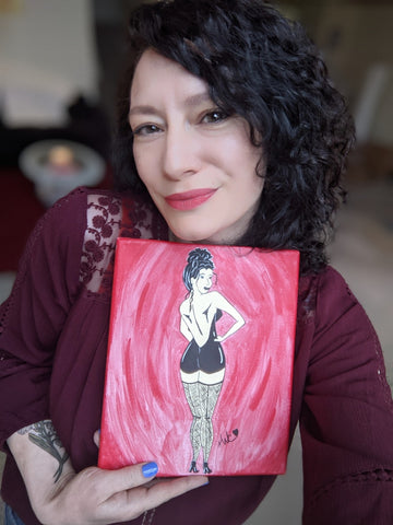 pinup art shown by artist Heather Wilson