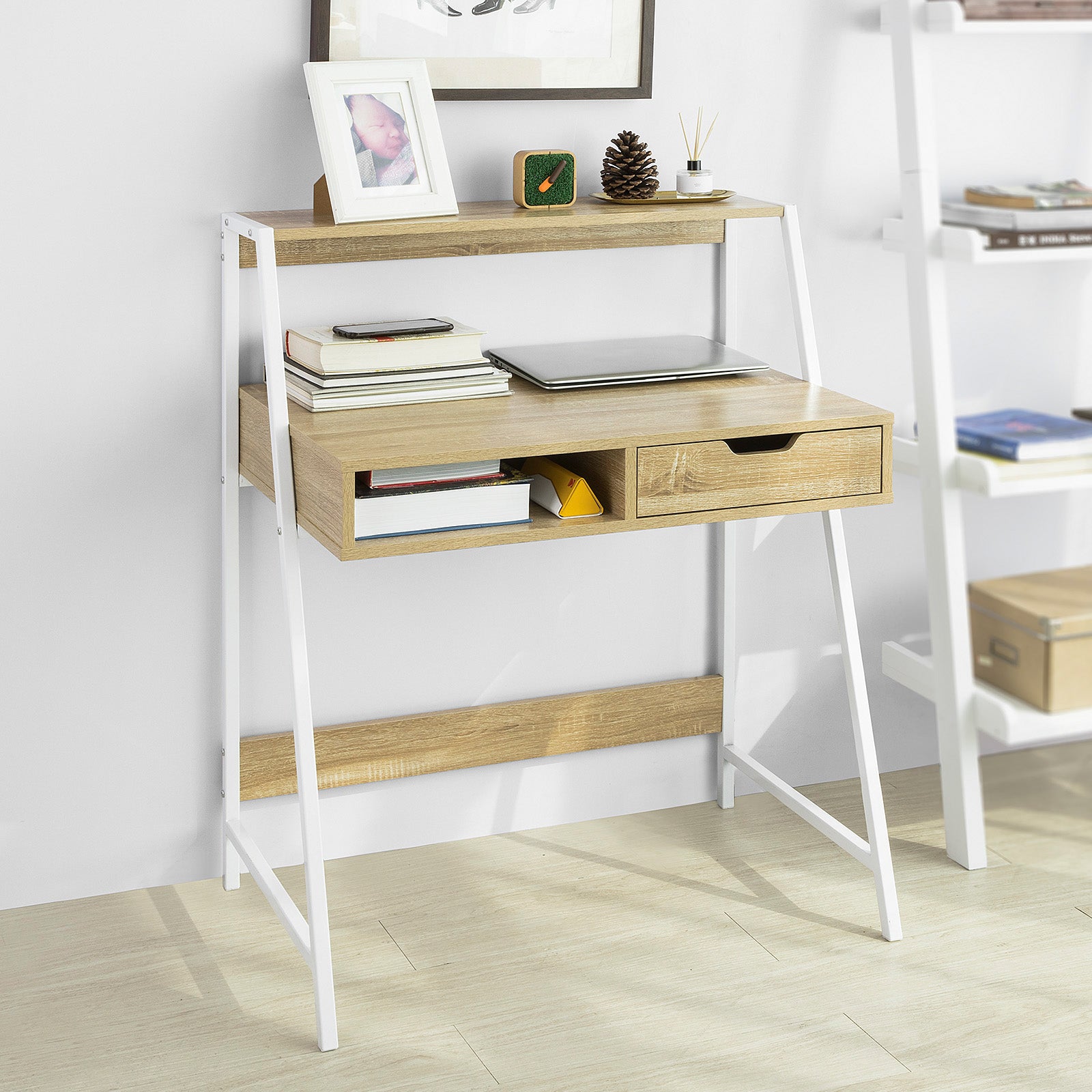 sobuy white desk