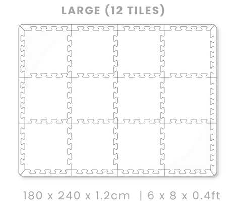 Large baby mat 12 puzzle pieces