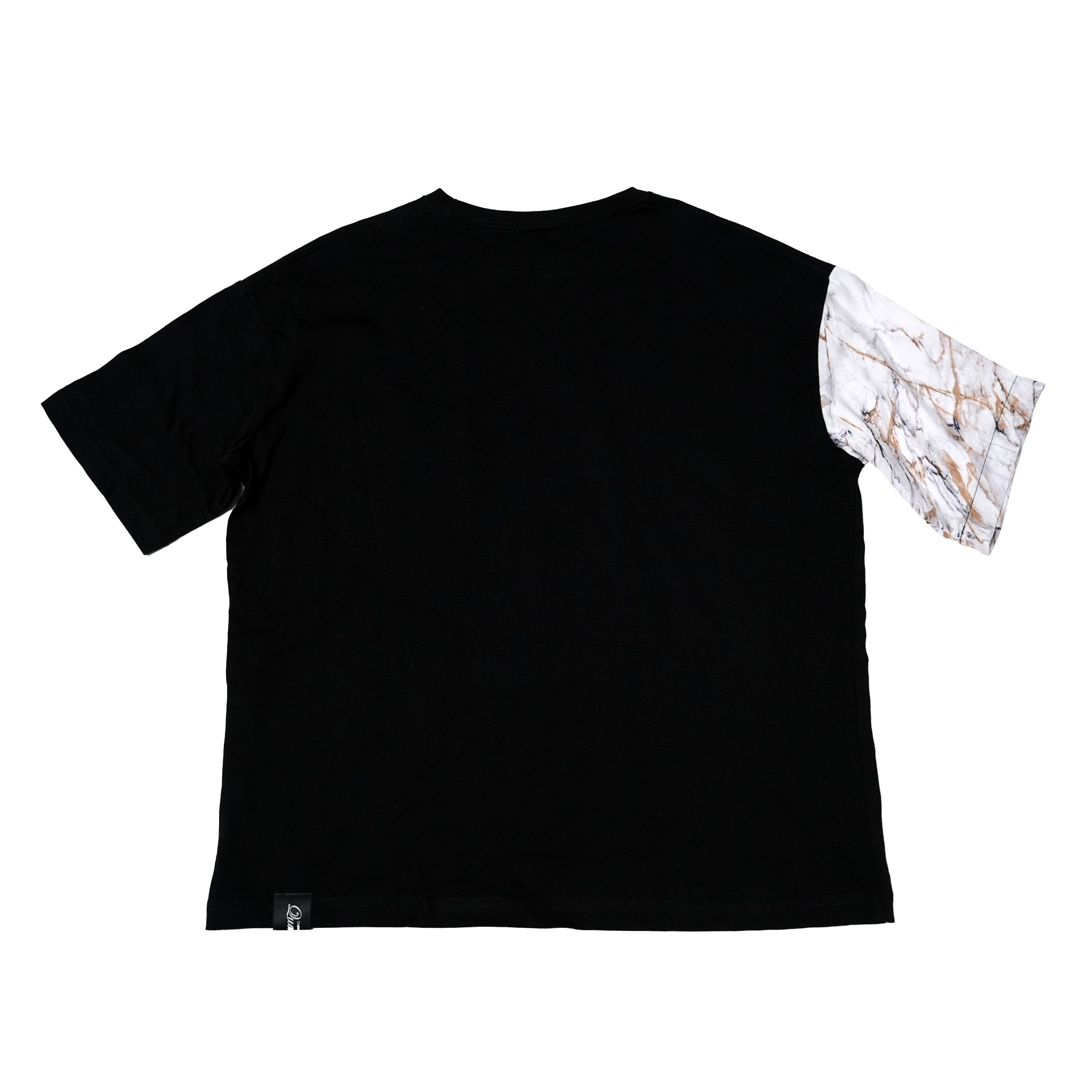 ドッキングリメイクtシャツ ブラック パープル 大理石柄 公式 Quantizeオンラインストア