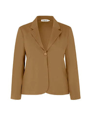 Carrie plus size blazer i camel jersey