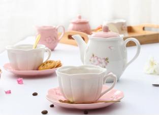 Japanese Sakura Pink Tea Set