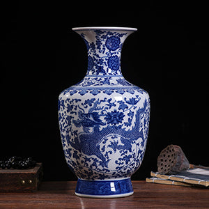 Classic Chinese Blue and White Porcelain Vase