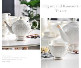 British Relief Floral Tea Set