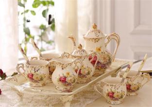 rose tea set