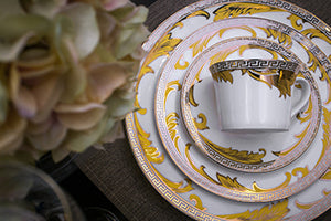 Gold Modern Bone China Dinnerset with Coffee Cup,Dinner Plate